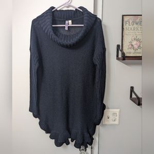 Alya Midnight Blue Cowl Neck Sweater